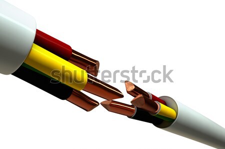 Electrical Cable Cut Stock photo © albund