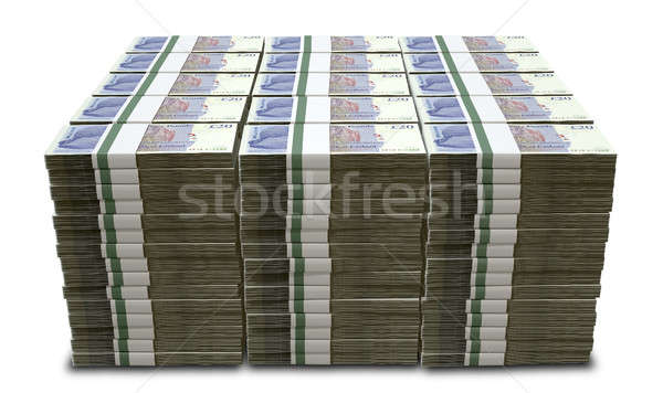 British Pound Sterling Notes Bundles Stack Stock photo © albund