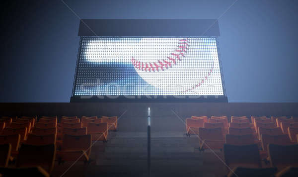 Sport Stadion Anzeigetafel beleuchtet groß Bildschirm Stock foto © albund