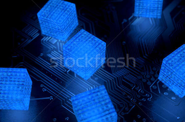 Blockchain Data Network Stock photo © albund