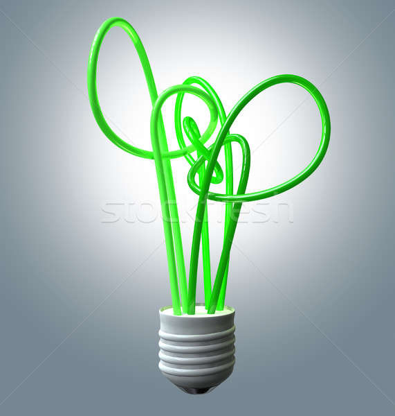 Light Bulb Green Energy Flourescent Stock photo © albund