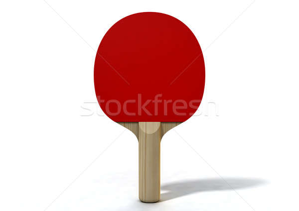 Tischtennis 3d render rot isoliert weiß Studio Stock foto © albund