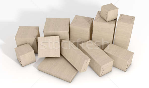 Scattered Box Parcels Stock photo © albund