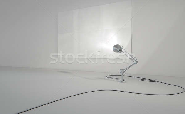 Vintage Lamp Illuminating wall Stock photo © albund