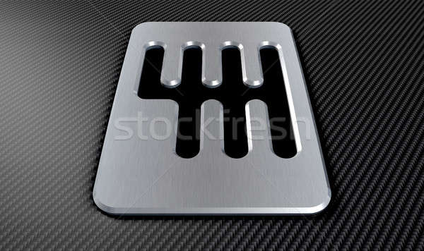 Stock photo: Gear Stick Shift Plate