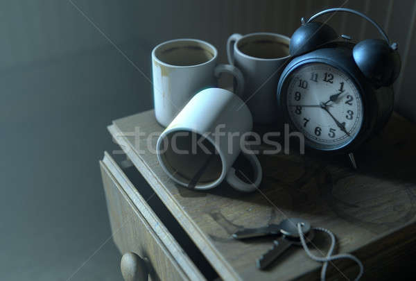 Bedside Table Insomnia Scene Stock photo © albund