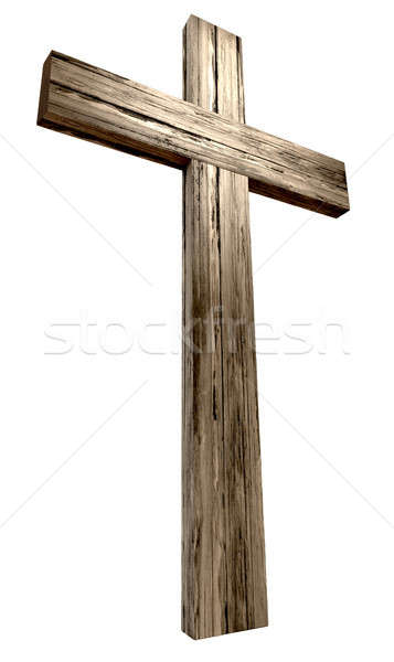 Wooden Crucifix Stock photo © albund