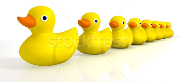 Your Toy Rubber Ducks In A Row Stock photo © albund