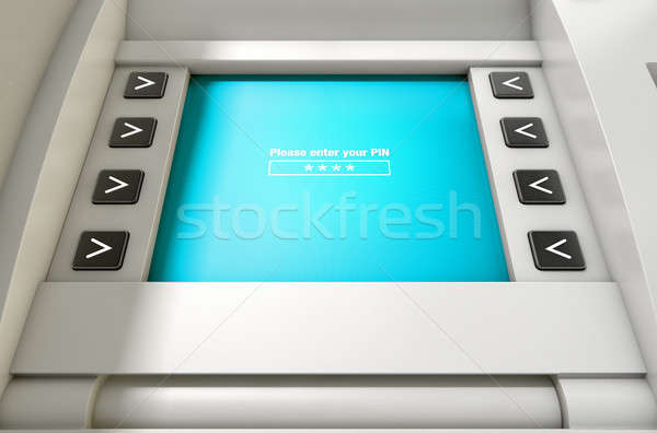 ATM Screen Enter PIN Code Stock photo © albund
