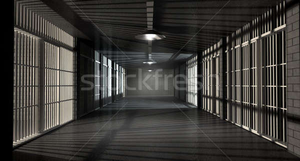 Сток-фото: тюрьму · коридор · тюрьмы · ночь · различный