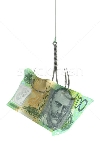 Australian Dollar Banknote Baited Hook Stock photo © albund