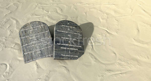 Ten Commandments In The Desert Stock photo © albund