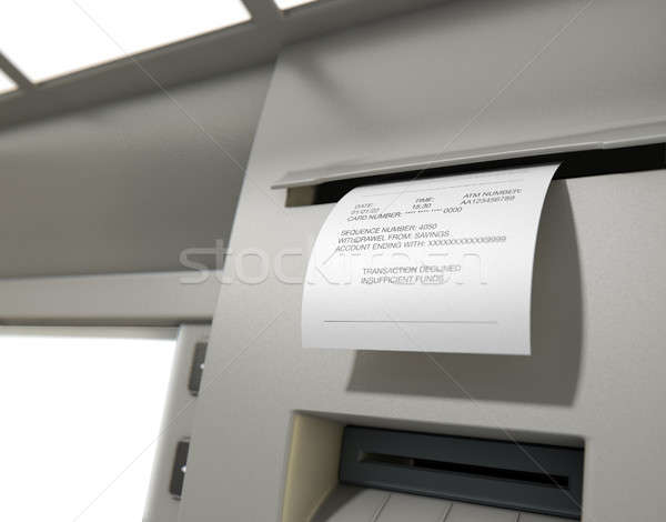 ATM Slip Declined Receipt Stock photo © albund