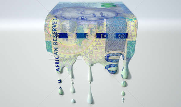 Dél-afrikai olvad bankjegy kép mutat rendszeres Stock fotó © albund
