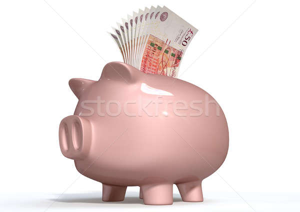 Piggy Bank Saving British Pounds Stock photo © albund