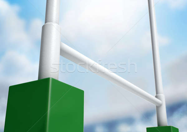 Rugby Posts Stadium Day Stock photo © albund