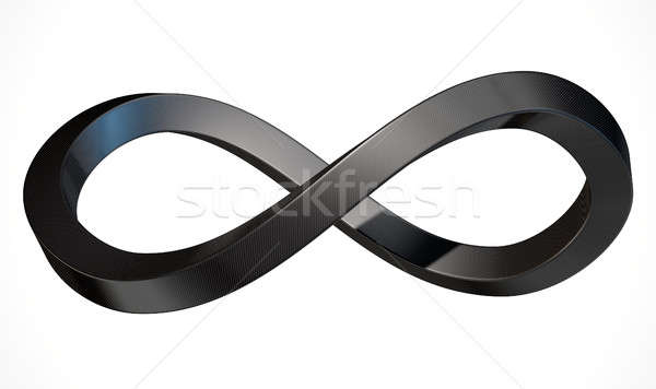 Símbolo da infinidade carbono fibra 3D para cima Foto stock © albund