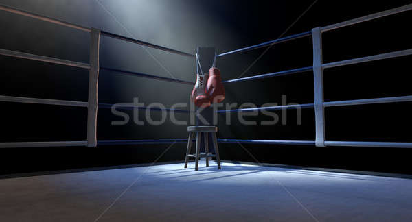 Boxing Corner And Boxing Gloves Stock photo © albund