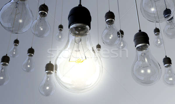 Light Bulb - Switched On Stock photo © albund