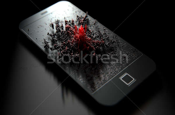 Stockfoto: Infectie · 3d · render · moderne · algemeen · scherm