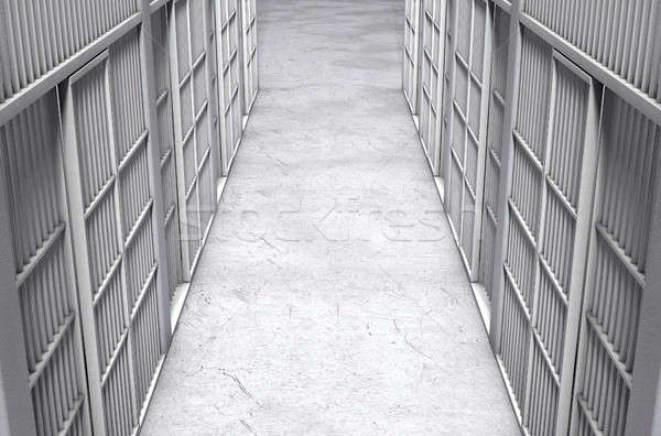 Jail Cell Corridor Top Stock photo © albund