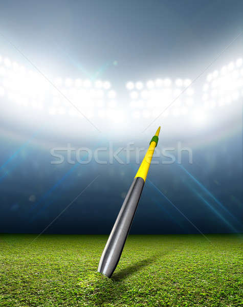 Javelin In Generic Floodlit Stadium Stock photo © albund