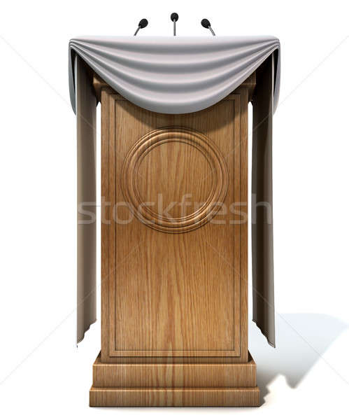 Press Conference Podium With Draping Stock photo © albund