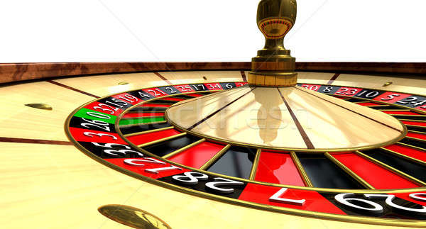 Ruota della roulette regolare legno rosso nero Foto d'archivio © albund