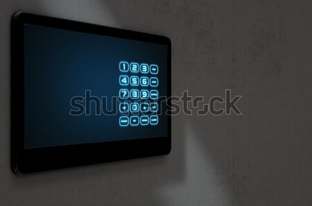 Moderne interactieve home veiligheid 3d render Stockfoto © albund