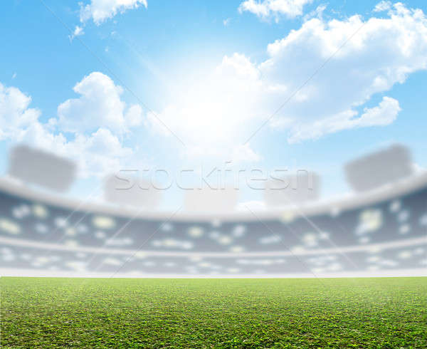 Stadium And Green Turf Stock photo © albund