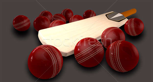 Cricket Bat And Balls Stock photo © albund