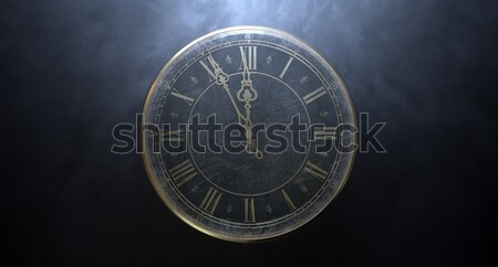 Stockfoto: Macro · antieke · horloge · middernacht · extreme