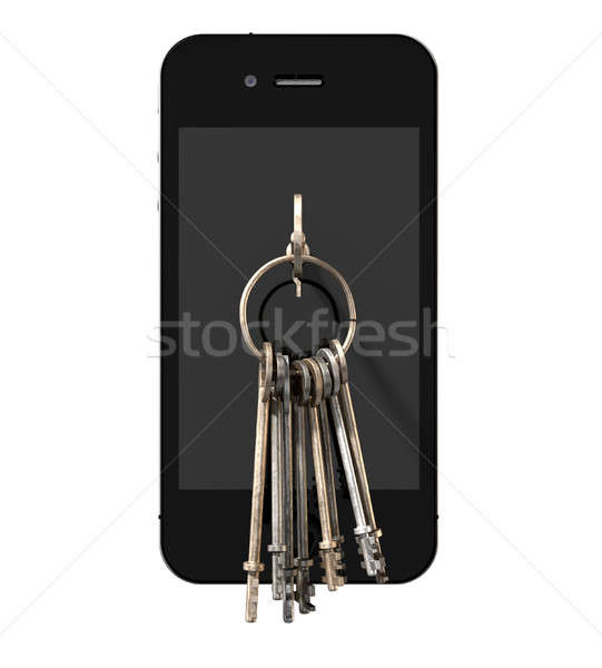 Smart Phone Unlocking Key Stock photo © albund