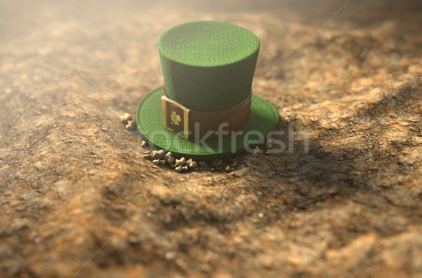 Elveszett pici manó kalap kép mutat Stock fotó © albund