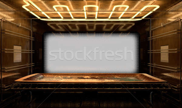Inside The oven Stock photo © albund