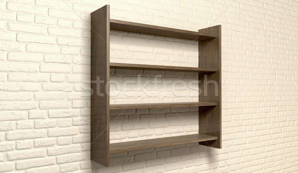 Shelving Unit On A Wall Perspective Stock photo © albund