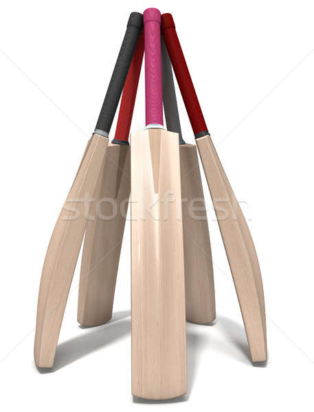 Krikett denevér kör körkörös tömb általános Stock fotó © albund