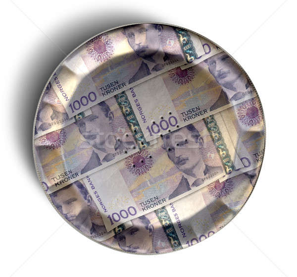 Money Pie Norwegian Kronor Stock photo © albund