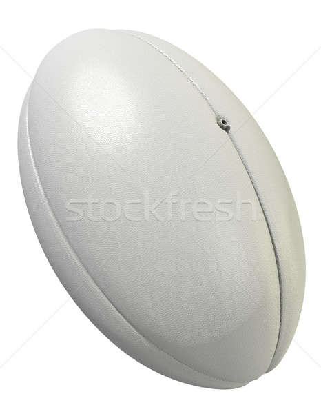 Biały rugby ball odizolowany studio pracy sportu Zdjęcia stock © albund