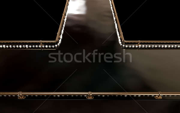 Sztriptíztáncos színpad rendszeres üres bronz korlát Stock fotó © albund