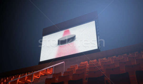 Stok fotoğraf: Spor · stadyum · sayı · tahtası · büyük · ekran