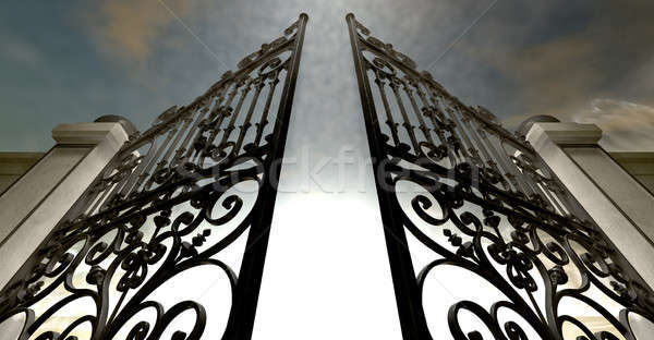 Heavens Open Ornate Gates Stock photo © albund