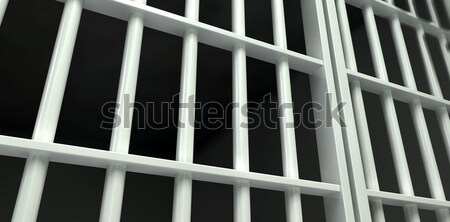 Blanco bar celda de la cárcel perspectiva vista Foto stock © albund