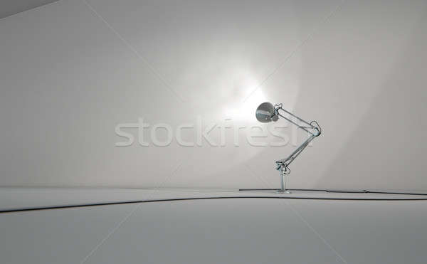 Vintage Lamp Illuminating wall Stock photo © albund