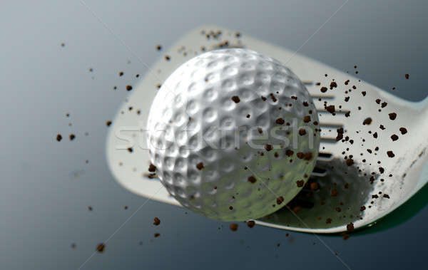 Golf Club Striking Ball In Slow Motion Stock photo © albund