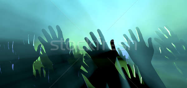 Audience Hands And Lights At Concert Stock photo © albund
