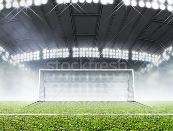 Sports Stadium And Soccer Goals Stock photo © albund