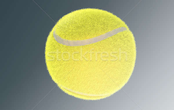 Piłka tenisowa żółty odizolowany 3d Zdjęcia stock © albund