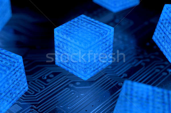 Blockchain Data Network Stock photo © albund