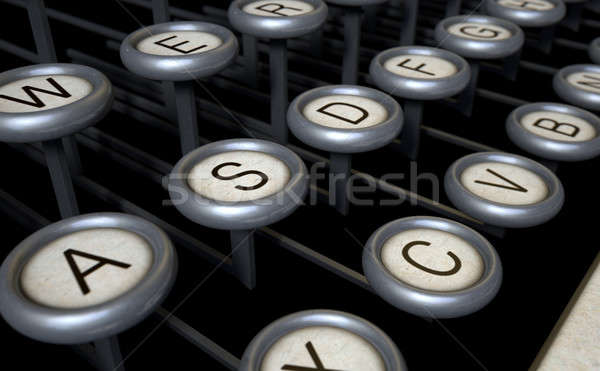 Vintage Typewriter Keys Close Up Stock photo © albund